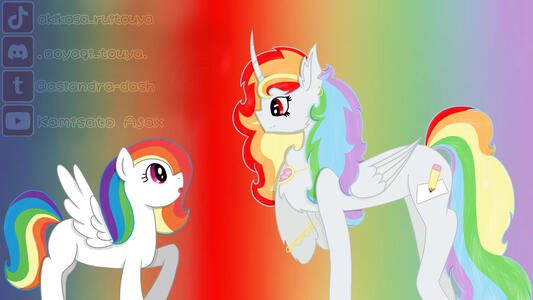 Rainbowrio's First Design → Current Design